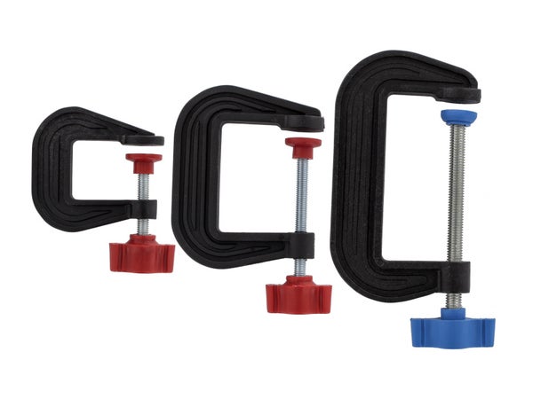 Modelcraft Plastic G-Clamps x3 (25, 50 & 75mm)