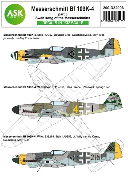 Siirtokuvat Bf 109K-4 part 3 - Swan song of the Messerschmitts (ASK 1/32)