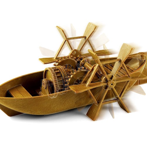da Vinci Padelboat (No glue, movable parts)