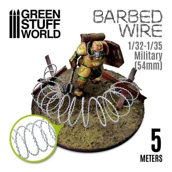 Simulated Barbed Wire - 1/32-1/35 Military (54mm) (Green Stuff World)