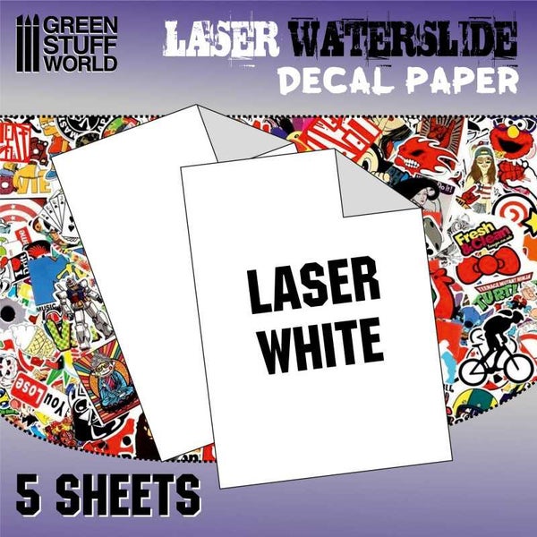 Waterslide Decals - Laser White (Green Stuff World)