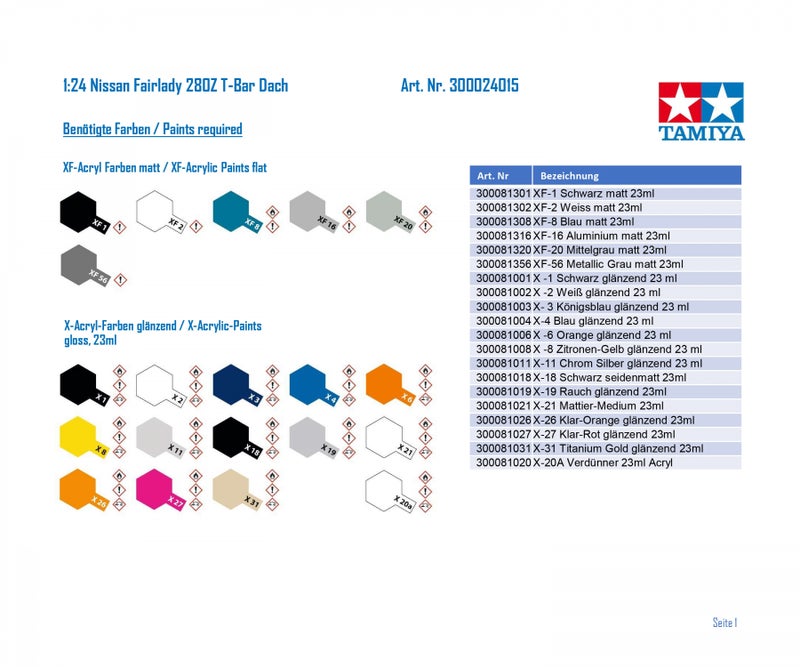 Nissan Fairlady 280Z T-Bar Roof (Tamiya 1/24)