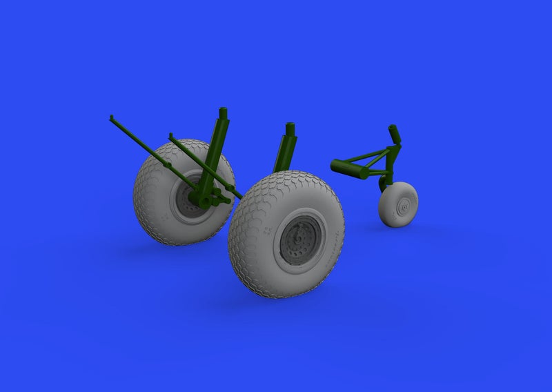 B-17 wheels cross tread for HKM 1/48