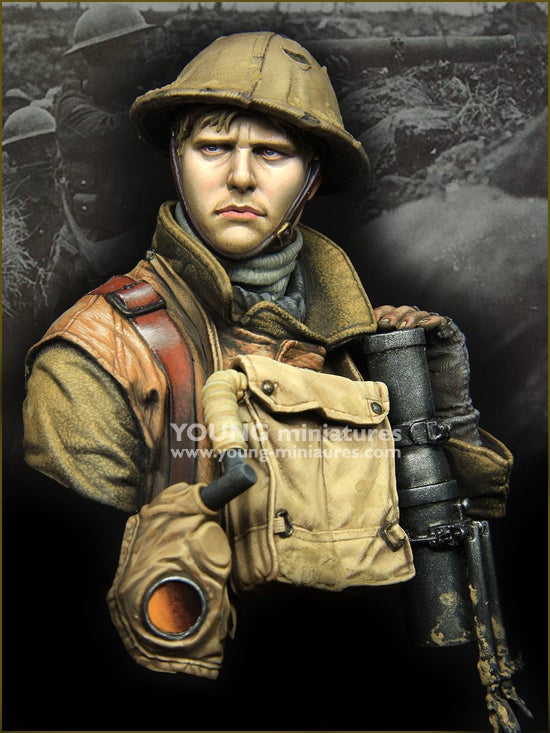 Young Miniatures 1/10 British LEWIS Gunner WWI