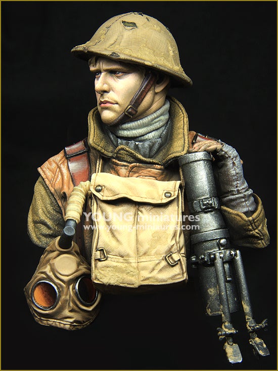 Young Miniatures 1/10 British LEWIS Gunner WWI