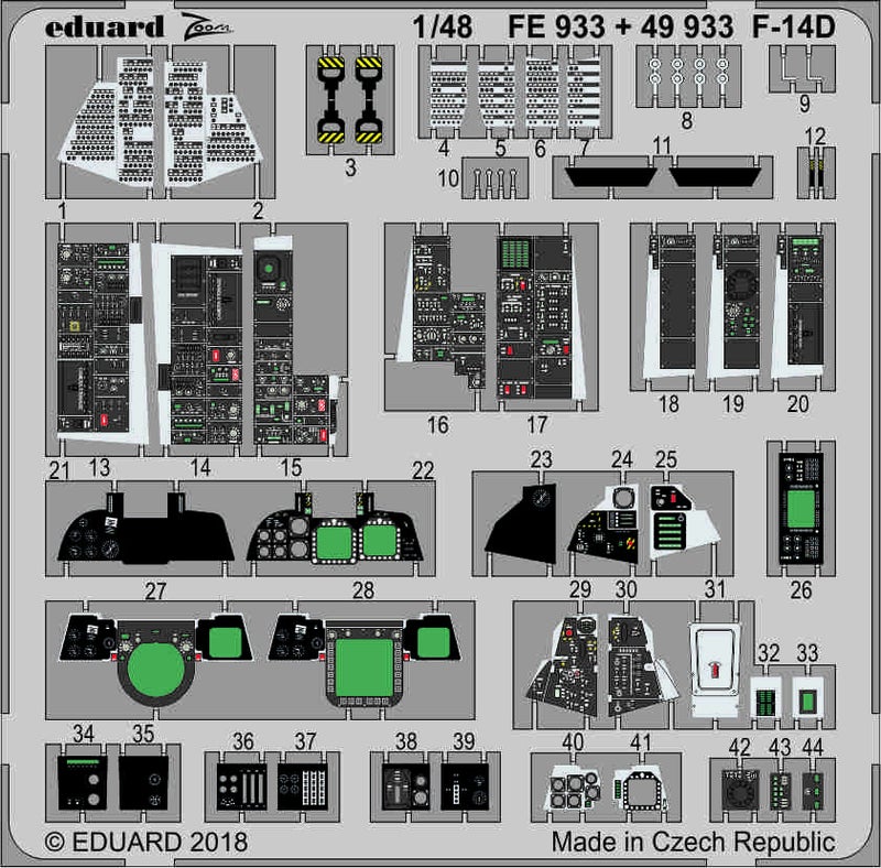 Detail set for 1/48 F-14D Tamiya kit (Eduard)