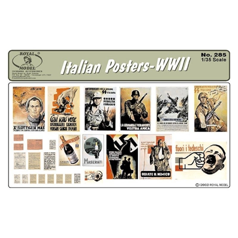 Italian Posters - WWII (1/35 Royal Model)